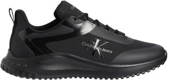 Calvin Klein Herren Runner Sneaker Eva Runner Low Lace Mix ohne Schnüren, Schwarz (Triple Black), 40