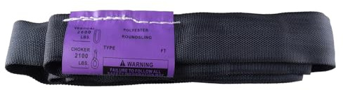 Black Spanset - Eslinga redonda de poliéster, capacidad vertical, cesta de 5 libras, correa de elevación resistente para circo aéreo o uso de estragos, varios tamaños (Puple, capacidad vertical de 2.6