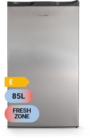 UNIVERSALBLUE| Frigorífico Bajo Encimera INOX | Frigorífico Mini 85L | Friforífico Pequeño Puerta Reversible | Nevera Bajo Consumo | Zona fría de 0º a -3º | Fácil Almacenamiento | Con Luz Interior