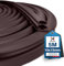 XEEINC 5M Türdichtung Dichtungsband Selbstklebend, 10mm(B) x 15mm(D) Haustür Tür Dichtung, Wasserdicht Abdichtungsband Türrahmen Türdichtung Gummi für Fenster Tür - Braun
