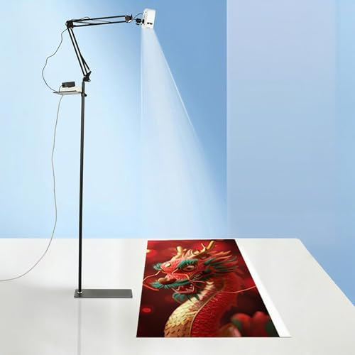 Proyector de arte inteligente para dibujar, tamaño y ángulo ajustables, compatible con teléfonos inteligentes/tabletas/USB, ideal para artistas y aficionados