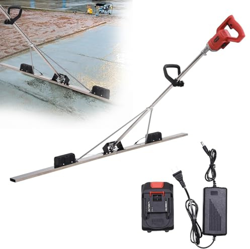 Kit de herramientas eléctricas inalámbricas para solado de hormigón, máquina de acabado vibratoria con regla de potencia de motor para acabado suave de cemento, equipo vibratorio de hormigón