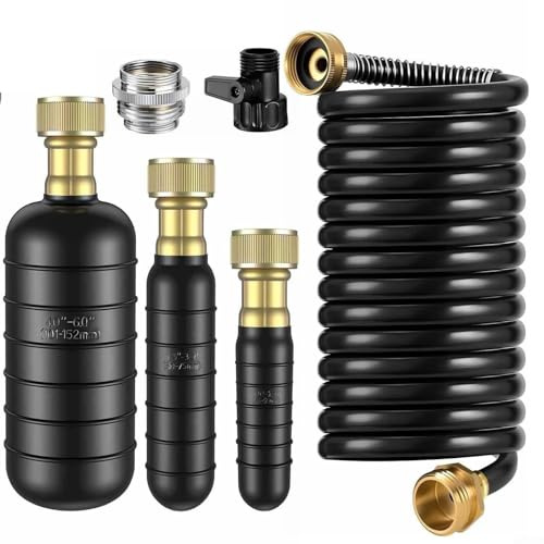 MeevrgR Vessie de drainage pour tuyaux de 2,5 à 15,2 cm, génère une haute pression pour éliminer les bouchons résistants, convient pour les canalisations de douche de cuisine et de piscine (noir)