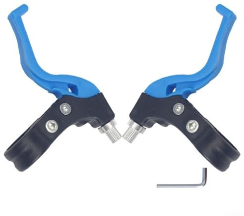 Gdfnmogo Palancas de freno para bicicletas infantiles, manillar de 22,2 mm compatible con niños de montaña y carretera para bicicleta, accesorio de bloqueo de línea de freno (azul)