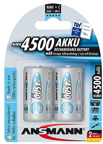 Best Price Square Battery, C 4500MAH PRECHARGED 2PK 5035352/01 by ANSMANN