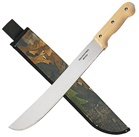 Tramontina Machete 14 Zoll Full-Tang Carbonstahl Klinge mit Nylon-Gürtelscheide