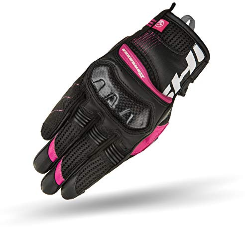 Shima X-Breeze 2 Lady Motorradhandschuhe Damen - Belüftete, Sommer, Touchscreen Textil Handschuhe mit Carbon Knöchelprotektor, Verstärkte Handfläche (Fuchsia, L)