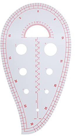 Musterlineal, Kurvenlineal Messung Multifunktional Hohe Genauigkeit für Taschenausschnitt für Schneider für Designer für Knopfpositionierung