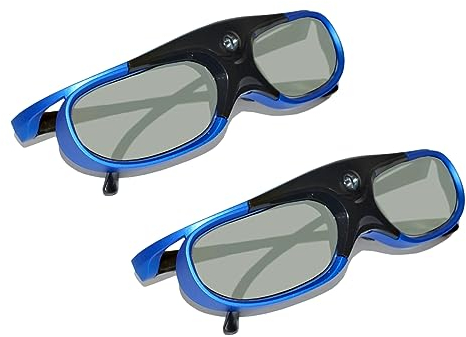 Cuifati Lunettes 3D DLP Link, Lunettes à Obturateur Actif Rechargeables 144 Hz pour Tous Les Projecteurs 3D DLP Link, pour XGIMI ZX4 H1, pour G1 G3 X1, pour, pour, pour Optoma,