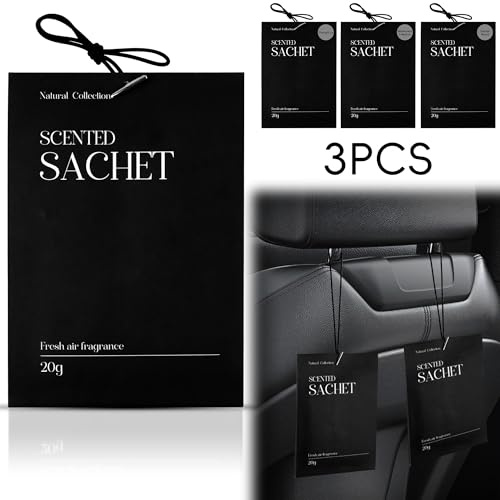 Sachet parfumé pour Voiture, Longue durée Sachet parfumé, Parfums de Voiture pour Suspendre, Désodorisant pour Odeur de Voiture Neuve, Sachets Sacs pour Chambre, Armoire, tiroir et Placard