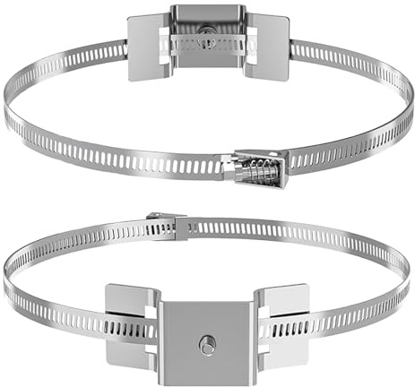 Morsetti Per Pali, Di Montaggio Per Segnale Fiala | Accessorio Metallico Regolabile per Fotocamere, Cassette Postali e
