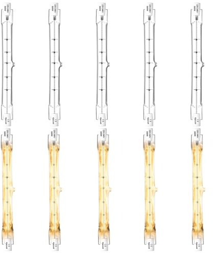 Ajacxet 10 Pack R7S Halogen Bulb 118mm 500W Dimmable Light Bulbs, 2800K Warm White 7500lm Linear Lamp, Security Floodlight & Outdoor Lighting, Replacement Bulbs