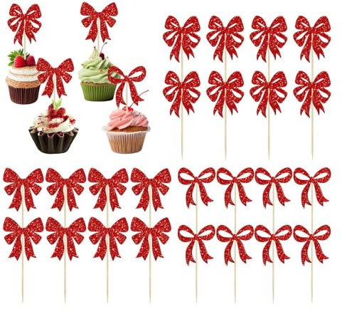 Púas para magdalenas, decoración, decoración navideña para cupcakes, para mesa de cumpleaños, fiesta, hogar, reunión familiar, celebración, evento, festival, animación
