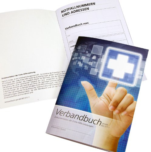 1 Stück Verbandbuch Verbandsbuch Erste Hilfe Buch BG/BGI 511-1 40 Seiten A5