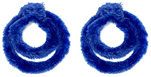 Helmecke & Hoffmann * Zwei Paar (Vier Stück) Nabenputzringe aus Chenilledraht (Blau)