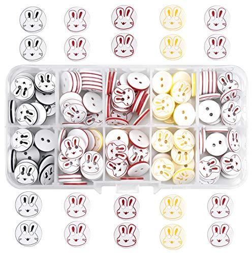 Skyzone 150 Stück Bunte Harzknöpfe für Baby Kinder Strickjacken Stricken, runde Nähknöpfe Kunststoff Niedliche Bastelknöpfe für Kunsthandwerk Kinderkleidung Nähen DIY Dekoration