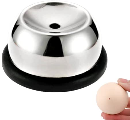 ChaLeeMoo Egg Piercer for Raw Eggs, Stainless Steel Egg Poker for Boiling Eggs, Great Eggshell Peeler Tool to Get Good Hard Boiled Eggs, Egg Hole Puncher Pricker with Retractable Pin, Black