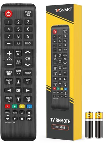 Telecomando universale per Samsung Smart TV, telecomando di ricambio, per tutti i televisori Samsung, ricambio per tutti i televisori LCD LED HDTV 3D Smart Samsung con 2 batterie AAA incluse