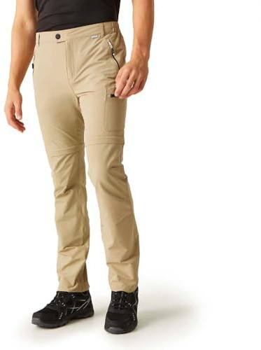 Regatta Men's Highton Zip Off Walking Trousers, Pantalones para Senderismo Hombre, Oat,