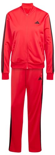 adidas Femme ESSENTIALS 3-STRIPES TRACKSUIT, Pure Ruby, L