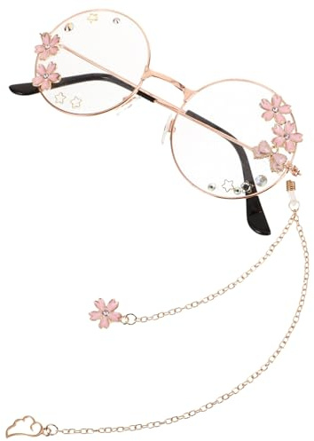 SOIMISS Glasses Frames Eye Glasses Kawaii Cosplay Cool for Teens Cute Eye Cosplay Party Aesthetic Eye for Women Resin