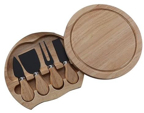 Yominerr Coltello da formaggio, pala, acciaio , strumento per formaggio, , set di coltelli da formaggio, confezione regalo, utensile da cucina, nero