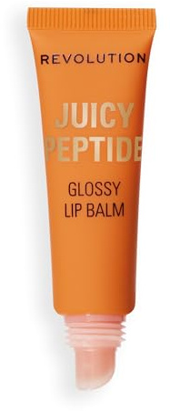 Revolution Juicy Peptide Lip Balm, Bálsamo Labial Hidratante con Péptidos, Escualano y Vitamina E, Vegano y Libre de Crueldad, 8ml, Peach Bellini Orange