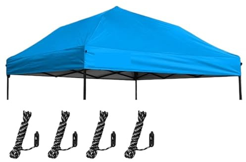 88JUNYh Canopy Replacement Cover 10x10 pop-up Canopy Tent top Replacement with roof Cover with Ventilation Waterproof Outdoor Garden Terrace Pavilion Sunshade(Blue)