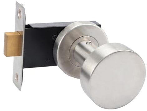 MeevrgR Unsichtbares Türschloss, Edelstahl, einseitiges Schloss, Edelstahl, unsichtbare Tür, geeignet für Innen- und Küche, bietet Komfort und Benutzerfreundlichkeit (Silber)