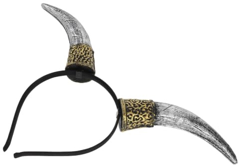Zerodeko Halloween Oxhorns Hårband Med Avtagbara Horn Elastiskt Headband För Vuxna och Pojke Cosplay Till Halloween och Karneval