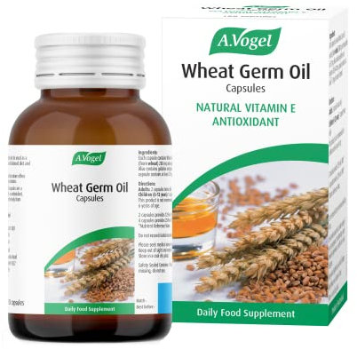 A.Vogel Wheat Germ Oil Capsules is a cold pressed oil rich in vitamin E, an antioxidant, in capsule form for convenience, 120 capsules