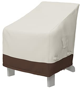 Amazon Basics Housse de protection pour chaise Adirondack,Beige+brun Clair, 1-Pack