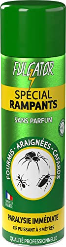 FULGATOR - Insecticide SPÉCIAL RAMPANTS - Action rapide et puissante contre les insectes rampants : araignées, cafards, fourmis, puces - Tir puissant - Sans odeur - Fabriqué en France - 500mL