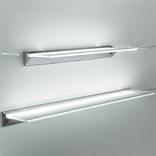 SO-TECH® LED Leuchtregal SARA Leuchtfarbe neutral weiß (4000K) Glasbodenleuchte Lichtregal 450 mm