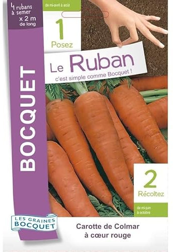 Sachet de graines de Carotte de Colmar en ruban à semer - 15 g - LES GRAINES BOCQUET