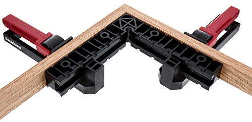 Milescraft Kit de abrazadera cuadrada 4012 - Abrazadera de esquina de ángulo recto de 90 grados, cuadrado de posicionamiento ajustable en ángulo recto para carpintería