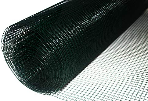 Volierendraht grün beschichtet Drahtgitter 50 cm hoch Drahtgeflecht Zaun Maschendrahtzaun Kaninchenzaun Hasendraht (Maschenweite: 12,7x12,7 mm)