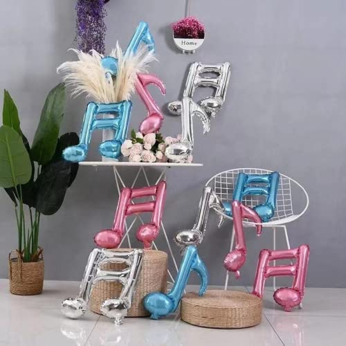 DIWULI Musik Ballon-Set 12 Stück - Noten Kinder-Party Deko