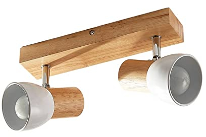 Lindby Faretto dimmerabile (Scandinavo) colore Ocra, in Legno ad es. Soggiorno & Sala da pranzo Lampada incasso plafoniera applique