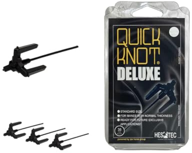 Quick Knot® Deluxe | Clip da criniera per noci | Adatto per cavalli e pony (Nero, Standard)