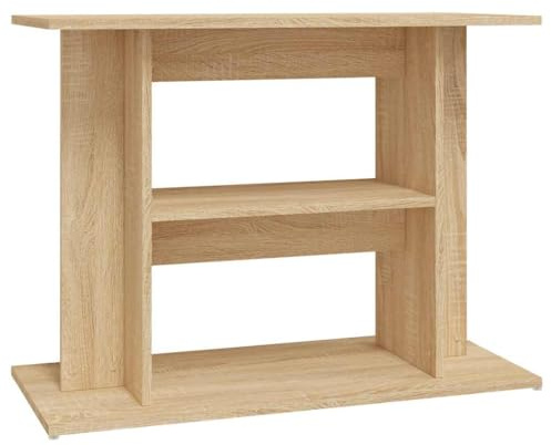 vidaXL Supporto Acquario 80x35x60cm in Legno Multistrato Rovere Sonoma