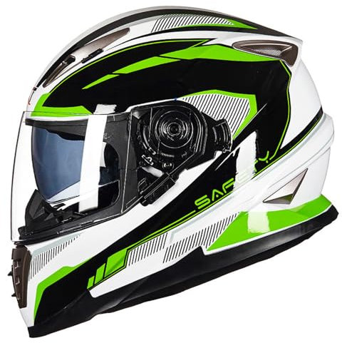 RUYICZB Casque De Moto Intégral Approuvé par Le Dot, Double Pare-Soleil, Casques Rabattables avec Système De Ventilation Électrique, Casque Quatre Saisons pour ATV Crash Racing,D,L