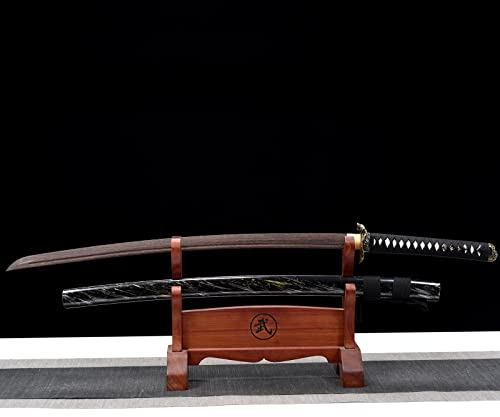 AILEMIY Handgefertigtes Holzschwert,Palisander-Holz-Iaido-Samurai-Schwerter,mit Scheide,Bokken-Film- und Fernseh-Requisiten,Cosplay-Holz-Katana zum Verschenken,Kendo-Training