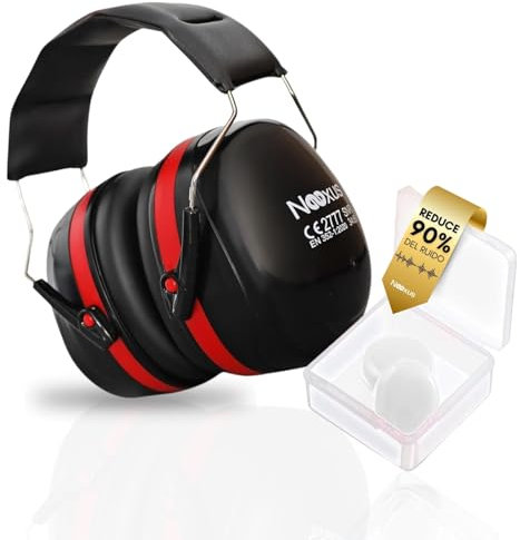 Nexus® Cascos Insonorizacion Para Estudiar con tapones oidos cancelacion de ruido de 34dB. Auriculares Aislantes Ruido Estudiar Insonorizados y Antiruido Adultos.