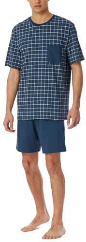 Schiesser Herren Schlafanzug kurz Rundhals - Nightwear Set, air_181155, 52