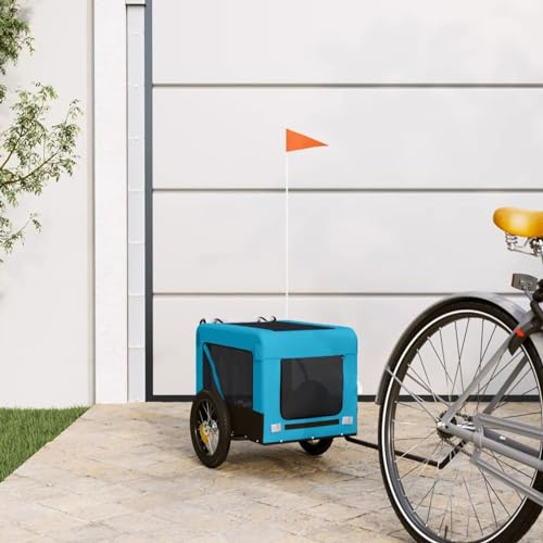ShGaxin Rimorchio da Bici per Cani Blu e Nero Tessuto Oxford e Ferro,Rimorchio da Bici per Cani,Rimorchi per Bicicletta per Cani-93911