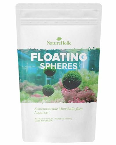 NatureHolic Floating Spheres Lot de 3 boules de mousse flottantes à nouer soi-même pour aquarium Ø 40 mm