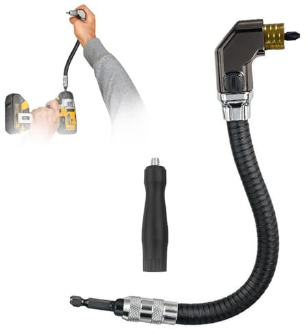 320 mm Adattatore per Trapano a 90 Gradi, l'accessorio di Estensione è Dotato di Un'impugnatura che Consente di Risparmiare Forza Quando lo si Tiene in Mano, Adatto per le Riparazioni Domestiche (1)