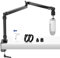 NEEWER Soporte Escritorio con Mic Brazo Perfil Bajo con Amortiguación, 360° Brazos Articulados Giratorios con Poste Elevado y Canales Gestión Cables para Micrófono, Podcast, Streaming, Zoom, MST002