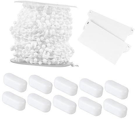 HOOTNEE 1juego Cadenas De Perlas para Cortinas Verticales Accesorios para Cortinas De Ventana Incluye Esferas y Bases para Salón Dormitorio y Baño